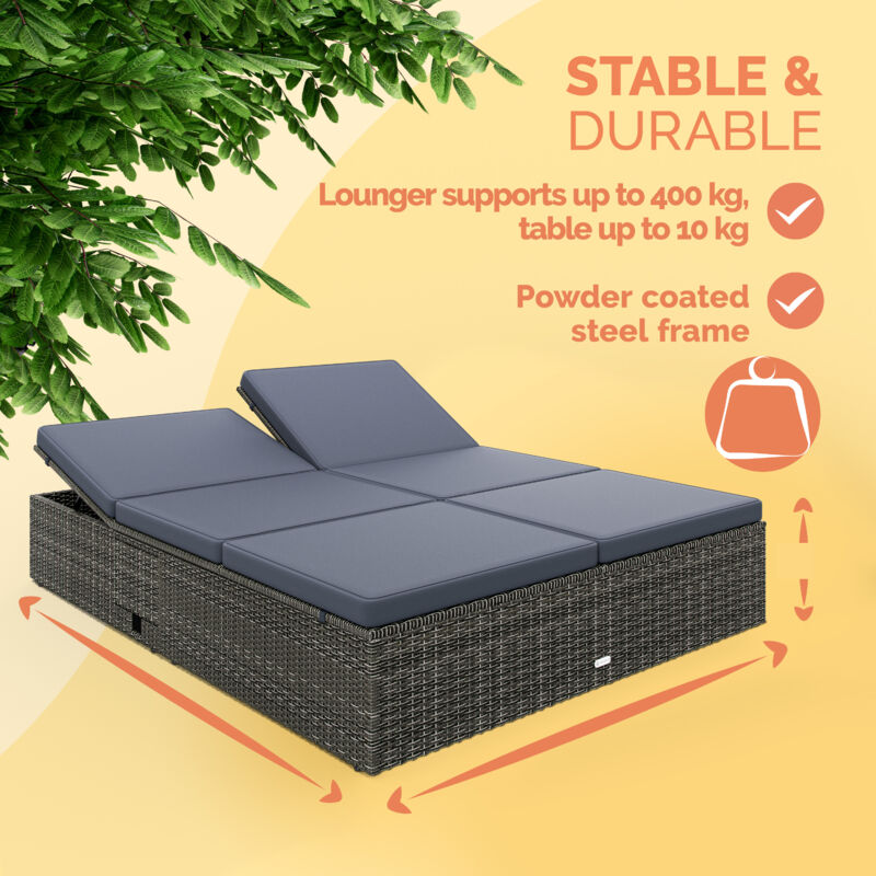 CASARIA® Washington Wooden Garden Side Table Solid Acacia Wood 45x45x45cm Indoor Outdoor Tea Table Balcony Flower Stool - Image 3