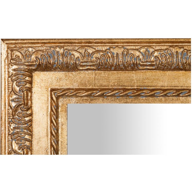 Rectangular Wall Mirror Vertical Horizontal Makeup Bathroom Mirror with Shabby Gold Wooden Frame Long Hanging Home Decoration - Image 4