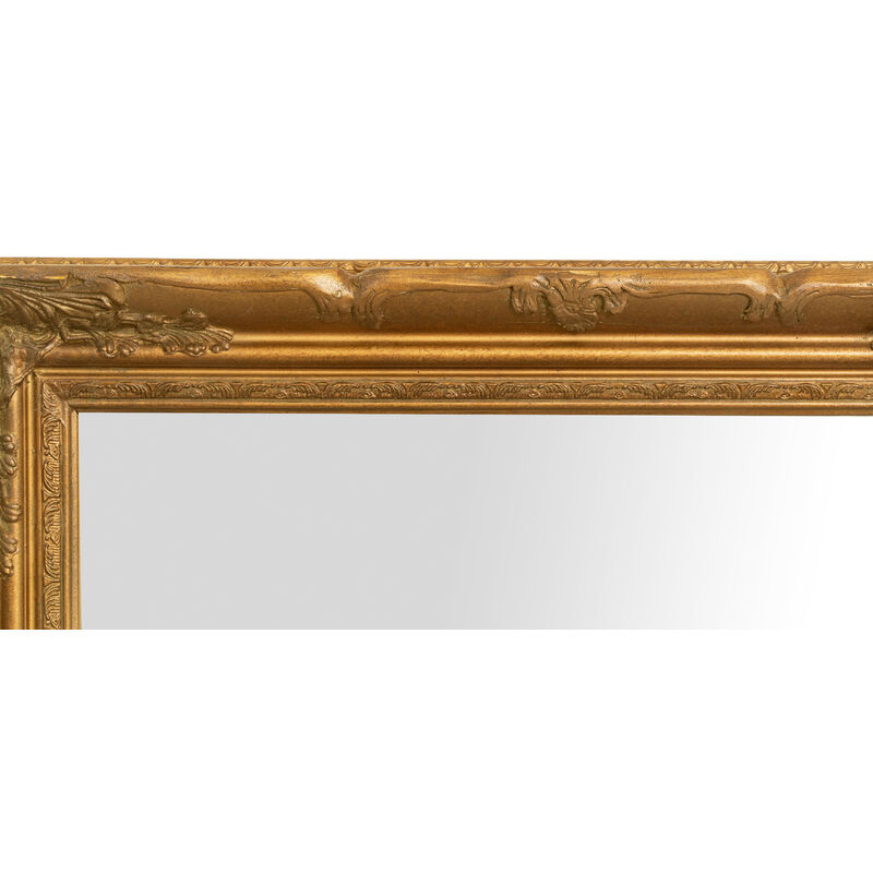 Wall mirror 74x64x4 cm Shabby rectangular mirror Bathroom and entrance mirror Antique gold frame Vintage wall makeup mirror - Image 4