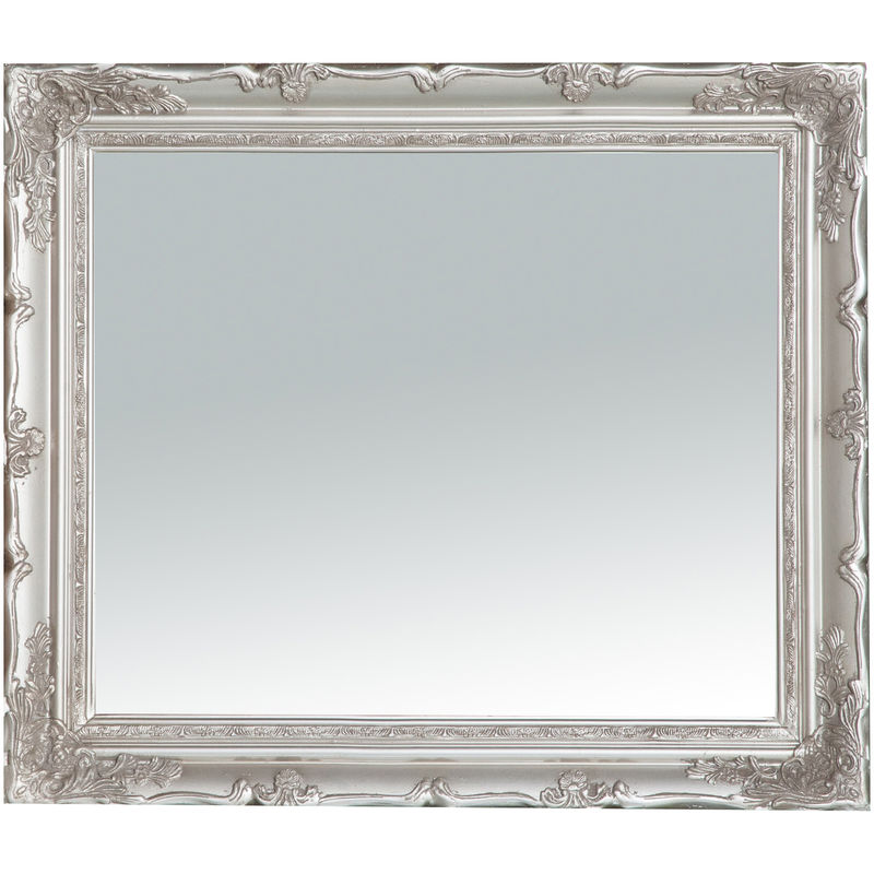 Vertical / horizontal antiqued silver finish sized Hanging Wall Mirror - Image 3