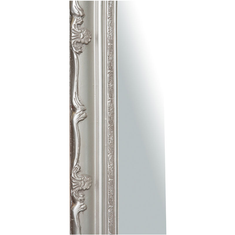 Vertical / horizontal antiqued silver finish sized Hanging Wall Mirror - Image 4