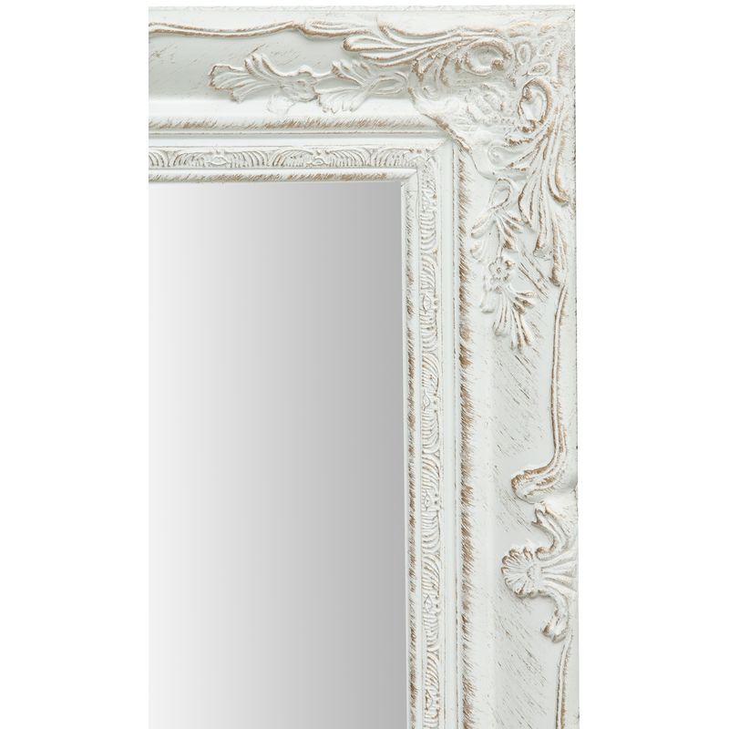 Vertical / horizontal antiqued white finish W64xDP4xH74 cm sized Hanging Wall Mirror - Image 4