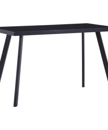 Dining Table Black 120x60x75 cm Tempered Glass vidaXL