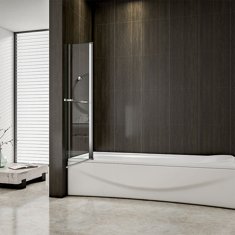 1000X1400mm 180 degrees Pivot Shower Bath Screen Easyclean Glass - Image 2