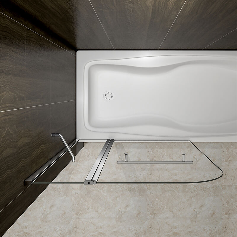 1000X1400mm 180 degrees Pivot Shower Bath Screen Easyclean Glass - Image 3