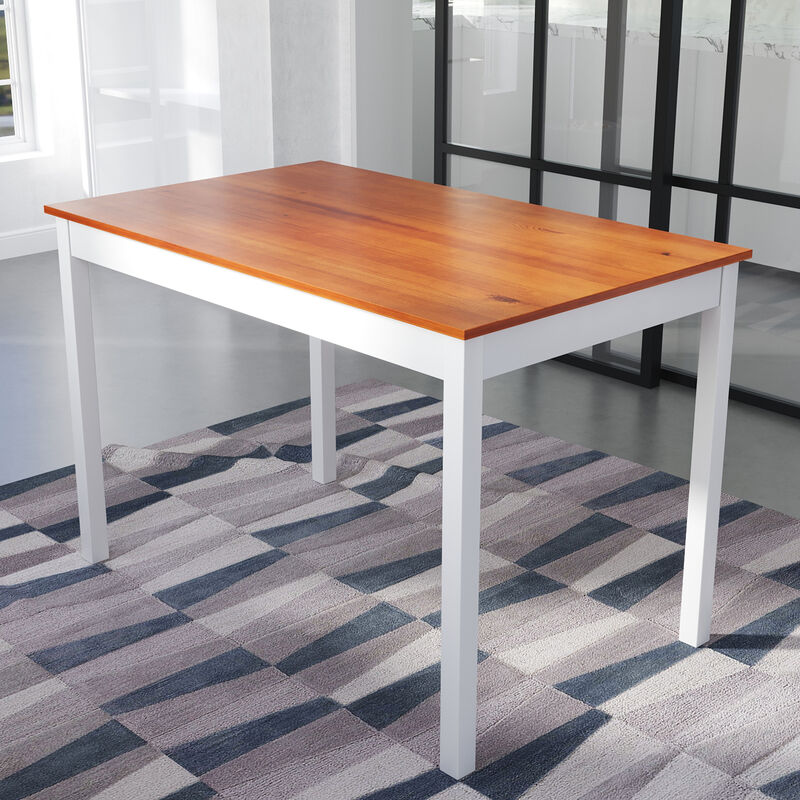 ELEGANT Dining Table with 4 Chairs, Solid Pine Wood Dining Room Set, Nature Living Room Kitchen Furniture Honey - Image 4