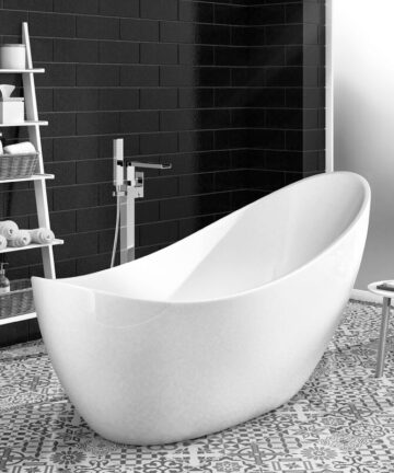 Freestanding Modern Luxury Thin Edged Slipper Bath 1750mm - Picasso By Voda Design