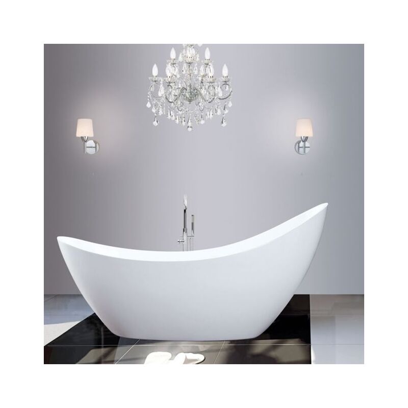 Freestanding Modern Luxury Thin Edged Slipper Bath 1750mm - Picasso By Voda Design - Image 2