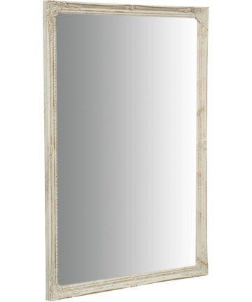 Mirror Wall mirror and vertical/horizontal hanging mirror L60xPR4xH90 cm antique white finish