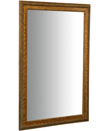 Mirror Wall mirror and vertical/horizontal hanging mirror L60xPR4xH90 cm antique gold finish