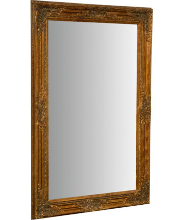 Mirror Wall mirror and vertical/horizontal hanging mirror L60xPR4xH90 cm antique gold finish