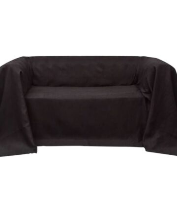 Micro-suede Couch Slipcover Brown 140 x 210 cm vidaXL