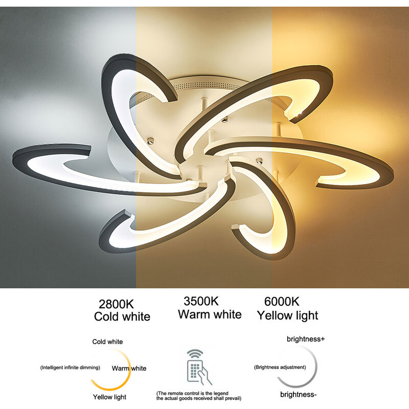 White 73cm Special Design LED Ceiling Light, Dimmable Light - Image 4
