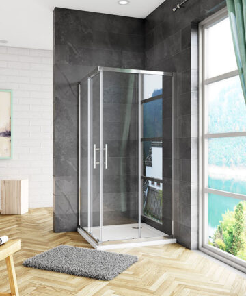 760x760x1850mm Square Corner Entry Shower Enclosure
