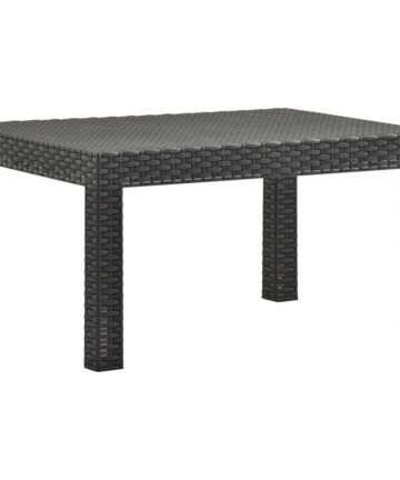Garden Table Anthracite 58x58x41 cm PP Rattan vidaXL