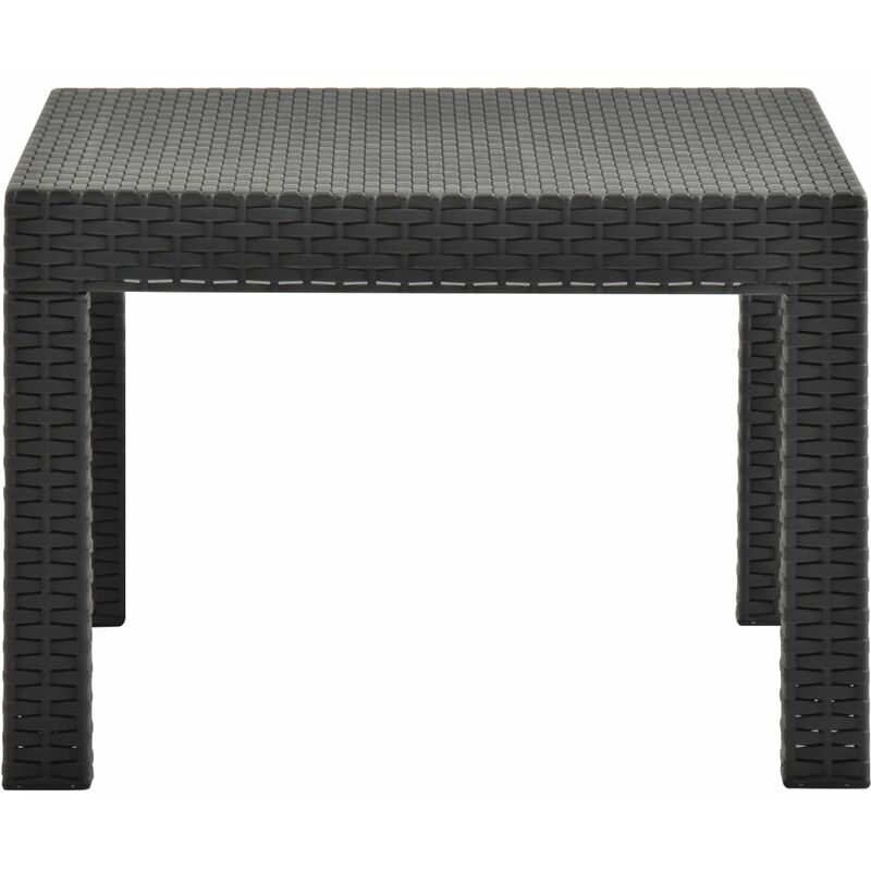 Garden Table Anthracite 58x58x41 cm PP Rattan vidaXL - Image 4