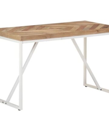 Dining Table 120x60x76 cm Solid Acacia and Mango Wood vidaXL
