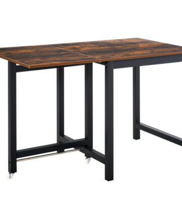 HOMCOM Drop Leaf Kitchen Foldable Table Folding Table Foldable for Dining Room