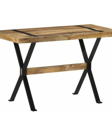 Dining Table 120x60x76 cm Rough Mango Wood vidaXL