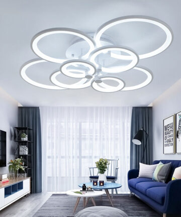 LED Light Ceiling Lights Cool White Chandelier Lamp, 8 Head