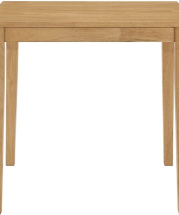 Hallowood Furniture Ledbury Small Rectangular Light Oak Kitchen Table, Wooden & Space-Saving Dining Table for Home, Kitchen, Offices, Apartments and Cafe (80cm)
