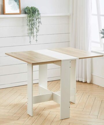 Foldable Wooden Dining Table Compact Kitchen Living Room Furniture