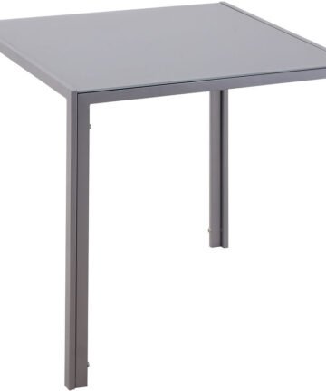 HOMCOM Modern Square Dining Table with Tempered Glass Top Metal Legs for Kitchen