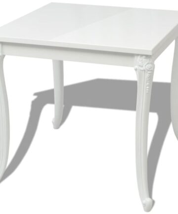 Dining Table 80x80x76 cm High Gloss White vidaXL