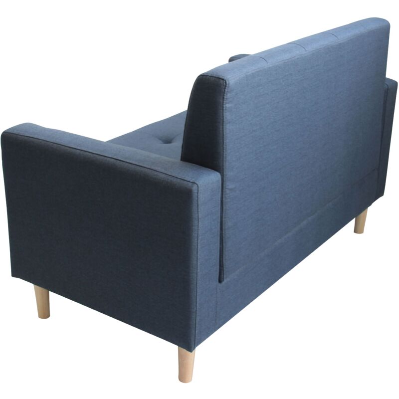 Smart Sofa in a Box, Fabric Sofa with Wooden Legs and Hidden Storage Space - 2STR Dark Grey - Image 4