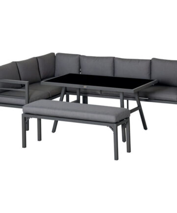 Outsunny 8-Seater Aluminium Garden Dining Sofa Furniture Set with Cushions