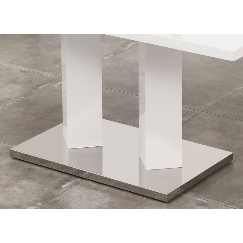 FURNIZONE UK Meridian 6-Seater White High Gloss Dining Table - Image 4