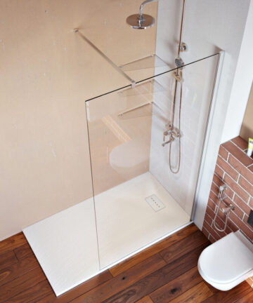 ELEGANT Frameless 700mm Walk in Shower Enclosure 6mm Tempered Glass Shower Door Screen Wet Room
