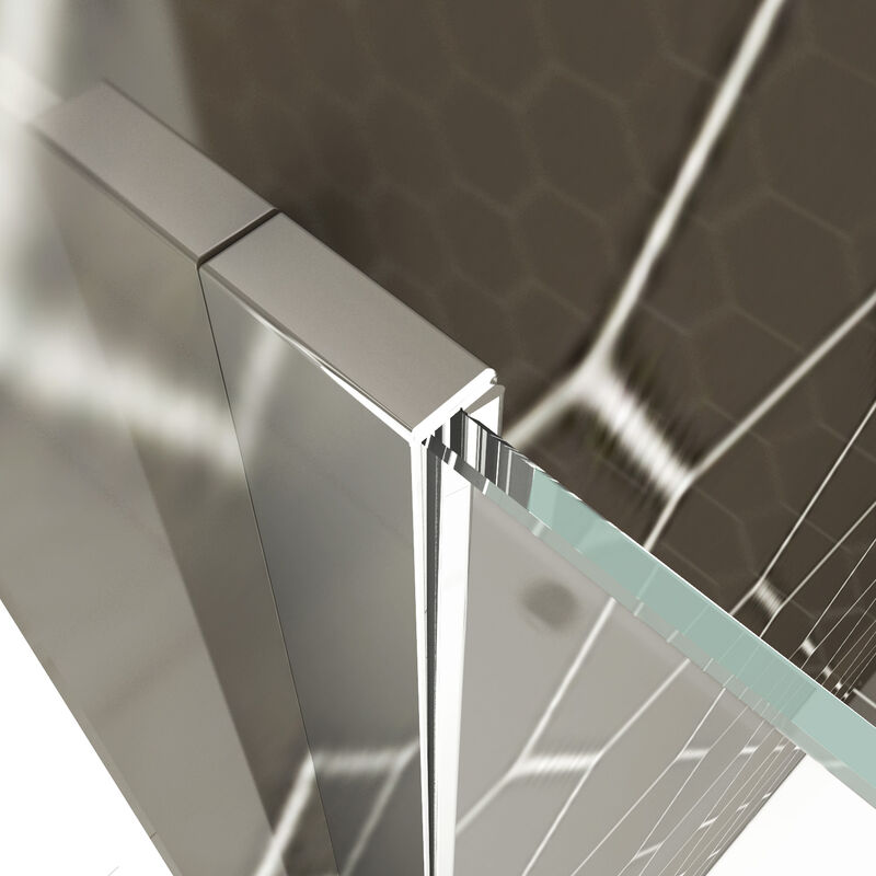 ELEGANT Frameless 700mm Walk in Shower Enclosure 6mm Tempered Glass Shower Door Screen Wet Room - Image 3
