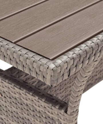 Garden Table Grey 120x70x66 cm Poly Rattan vidaXL