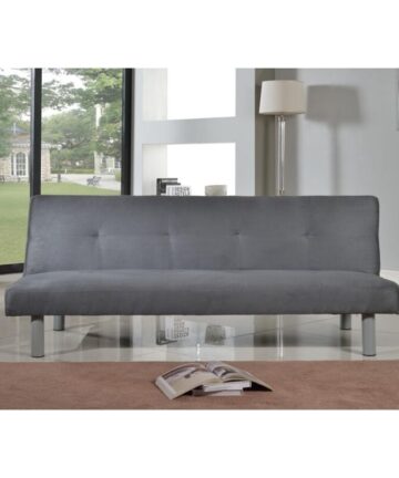 Faux Suede Sofa Bed in Grey