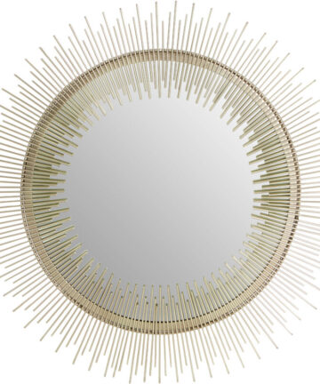 Premier Housewares Templar Spoke Pewtar Finish Wall Mirror