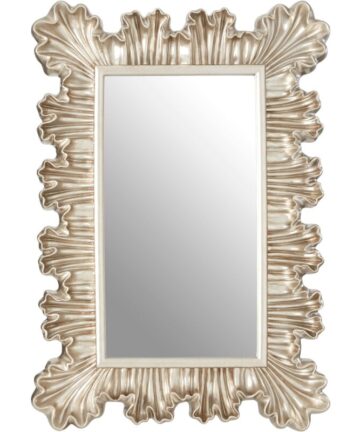 Premier Housewares Champagne Finish Clamshell Design Wall Mirror