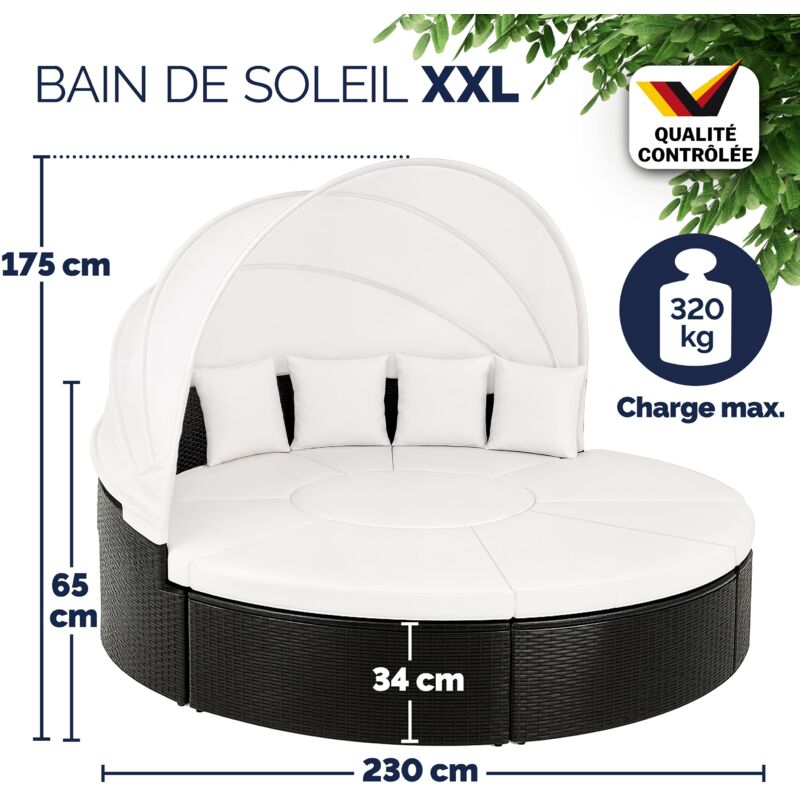 CASARIA® Lisbon Polyrattan Garden Corner Dining Furniture Set WPC Table Black - Image 2