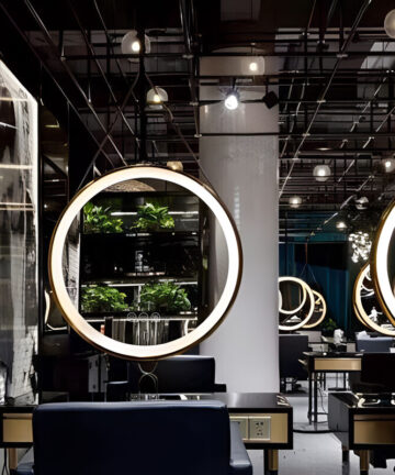 800mm Illuminated Led Bathroom Mirror with Demister Pad [IP44 Rated] Large Round Wall Mounted and Touch Sensor Switch, Black Frame