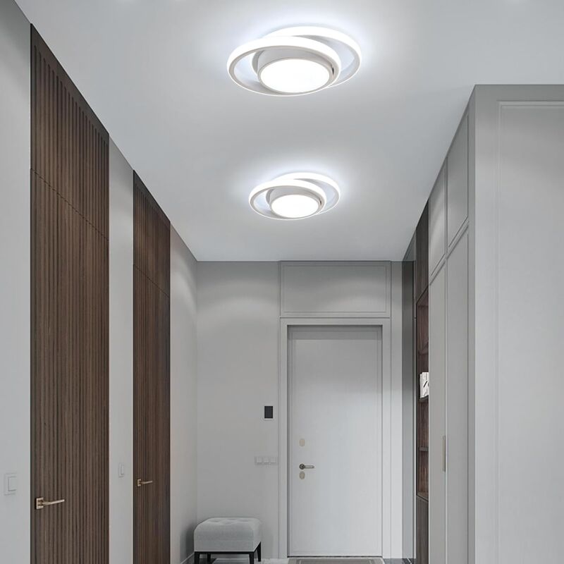 COMELY Modern LED Ceiling Light, Round Ceiling Lamp 27cm for Hallway, Bedroom, Bathroom, Kitchen, Living Room - 32W - White - Cool White Light 6500K - Image 2
