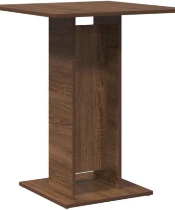 Bistro Table Brown Oak 60x60x75 cm Engineered Wood vidaXL