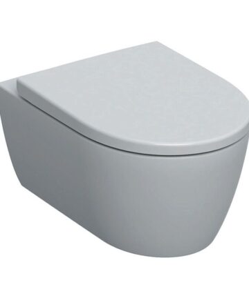 Geberit iCon RimFree Wall-Hung Toilet with invisible fixings, shrouded, with soft-close seat (501.664.00.1)