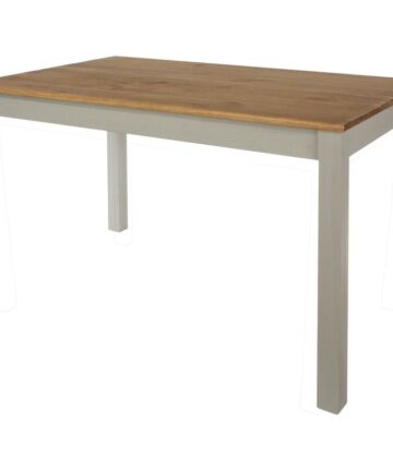 Dining Table 120cm Solid Pine Grey Wooden Living Home Kitchen Furniture Modern