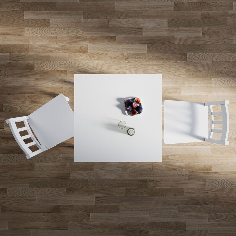 ELEGANT Dinning Furniture Table with 2 chairs White Home & Restaurants - Image 2