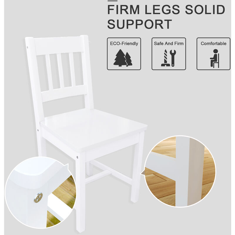 ELEGANT Dinning Furniture Table with 2 chairs White Home & Restaurants - Image 4