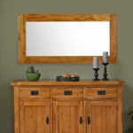 EMMA 120CM WALL MIRROR Rustic Solid Oak