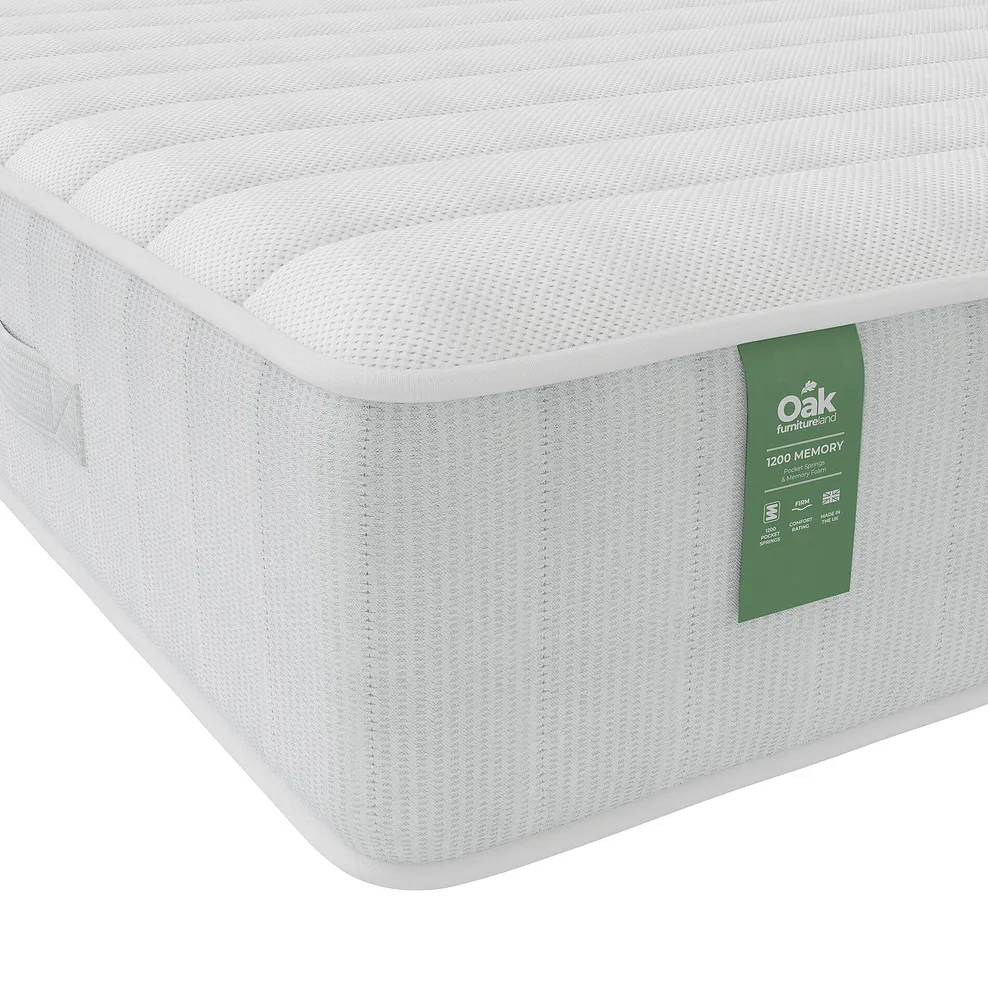 MEMORY MATTRESSES Super King-Size Mattress 1200 Pocket Springs - Firm