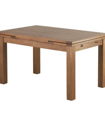 SHERWOOD 4ft 7" Extending Dining Table with 4 Chairs Rustic Solid Oak