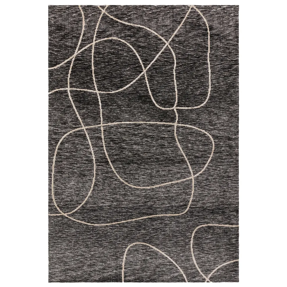 ALBERTO RUG 160 x 230cm - Black - Image 2