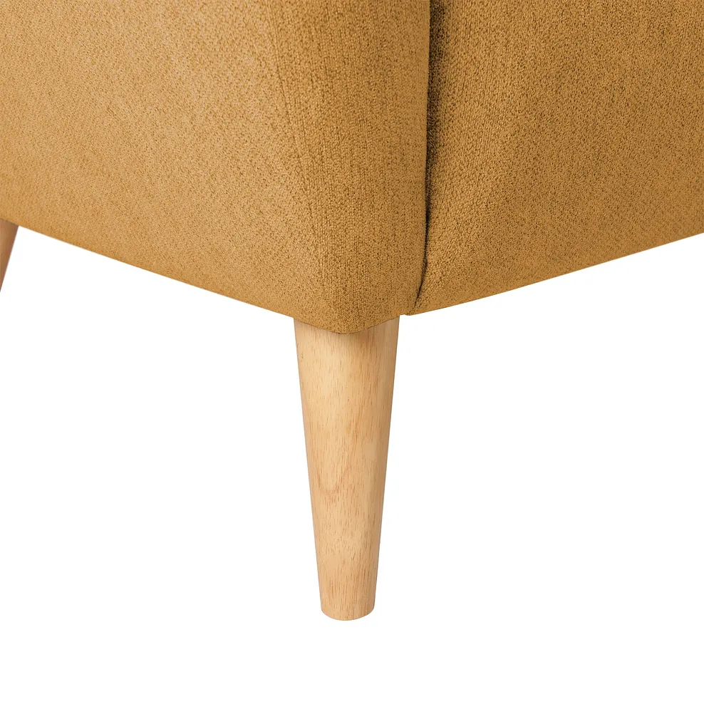 ALEXANDER Accent Chair Linen Mustard Fabric - Image 11